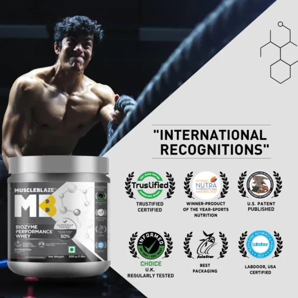 MUSCLEBLAZE Biozyme Performance, Informed Choice UK & Labdoor USA Certified Whey Protein  (1 kg, Rich Chocolate) - Image 2