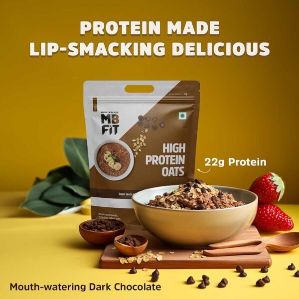 MUSCLEBLAZE High Protein Oats, Gluten Free, Dark Chocolate Pouch  (2 kg)